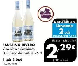 Faustino Rivero - Vino Blanco Semidulce, D.O. Tierra De Castilla