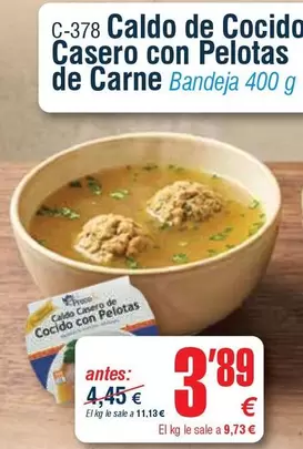 El Corte Inglés - Caldo De Cocido Casero Con Pelotas De Carne