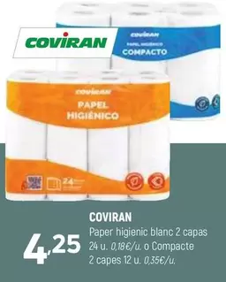 coviran - Paper Higienic Blanc 2 Capas