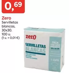 Zero - Servilletas Blancas