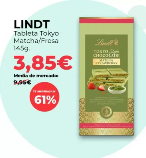 Lindt - Tableta Tokyo Matcha/ Fresa