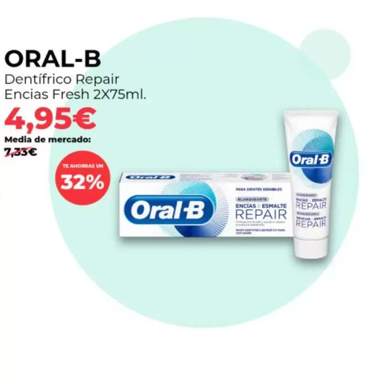 Oral B - Dentífrico Repair Encias Fresh