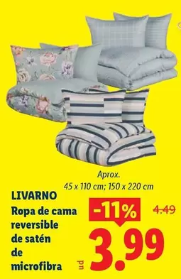 Livarno - Ropa De Cama Reversible De Satén