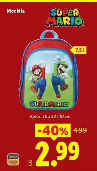 Super Mario - Mochila