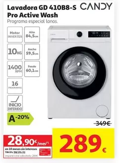 Candy - Lavadora GD 410B8-S Pro Active Wash