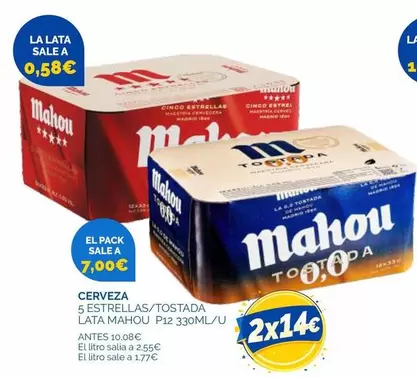 Mahou - Cerveza 5 Estrellas / Tostada Lata