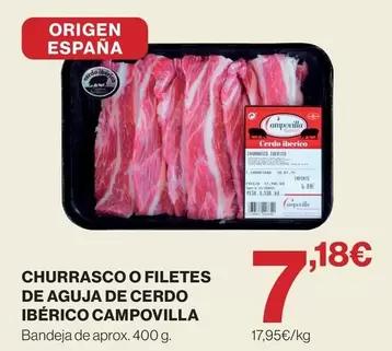 campomayor - Churrasco O Filetes De Aguja De Cerdo Iberico