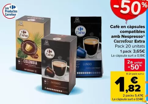 carrefour - Cafe En Capsules Compatibles Amb Nespresso