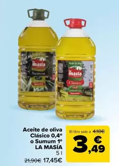 La Masía - Aceite De Oliva Clásico 0,4o O Sumum 1o