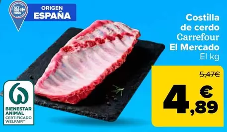 carrefour - Costilla De Cerdo El Mercado