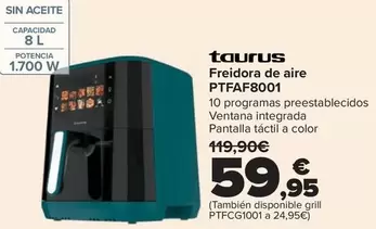 Taurus - Freidora De Aire PTFAF8001
