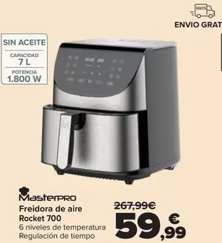 Masterpro - Freidora De Aire Rocket 700