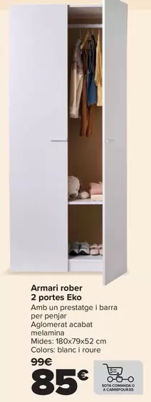 Armario Ropero 2 Puertas Eko