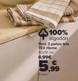 Tex Home - Pack 3 Paños Tela