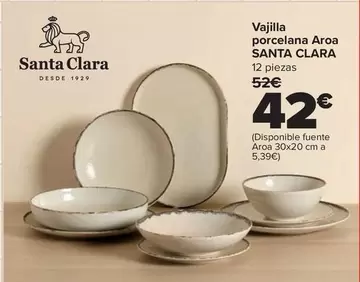 Santa Clara - Vajilla Porcelana Aroa 