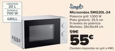Simpl - Microondas SMG20L-24