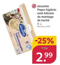 Rossmann & Lala - Alouette Paper Higiènic Amb Bàlsam De Mantega