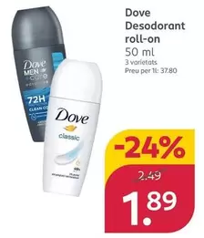 Dove - Desodorant Roll-On