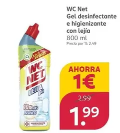 WC Net - Gel Desinfectante E Higienizante Con Lejía