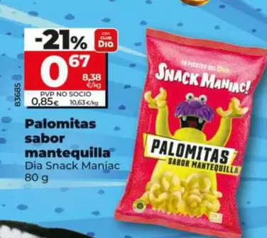 Dia Snack Maniac - Palomitas Sabor Mantequilla
