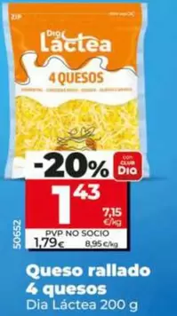 Dia Lactea - Queso Rallado 4 Quesos 