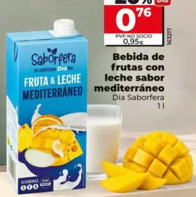 Dia Saborfera - Bebida De Frutas Con Leche Sabor Mediterraneo 