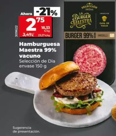 Seleccion De Dia - Hamburguesa Maestra 99% Vacuno