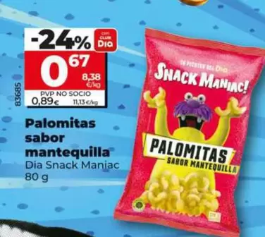 Dia Snack Maniac - Palomitas Sabor Mantequilla