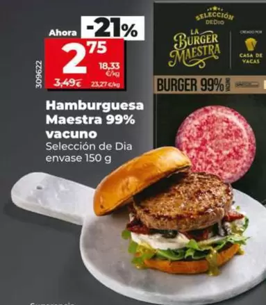 Seleccion De Dia - Hamburguesa Maestra 99% Vacuno