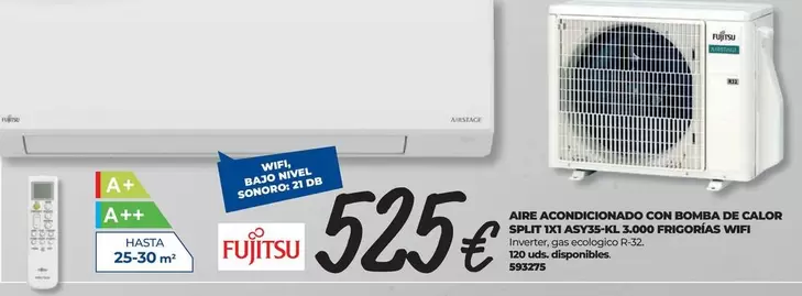 Fujitsu - Aire Acondicionado Con Bomba De Calor Smut T14 12yoBK-1300