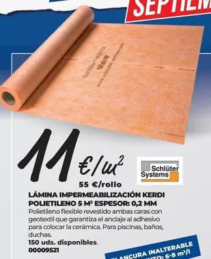 Lamina Impermeabilizacion Kerdi Polietileno 5 M Espesor 0,2 Mm