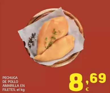 Pechuga De Pollo Amarilla En Filetes