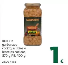 Koifer - Garbanzos Cocido, Alubias O Lentejas Cocidas