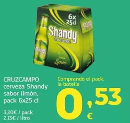 Cruzcampo - Cerveza Shandy Sabor Limon