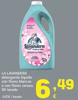Lavandera - Detergente Liquido Con Flores Blancas O Con Flores Cerezo