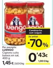 Luengo - Cigrons Cuits Baixos En Sal