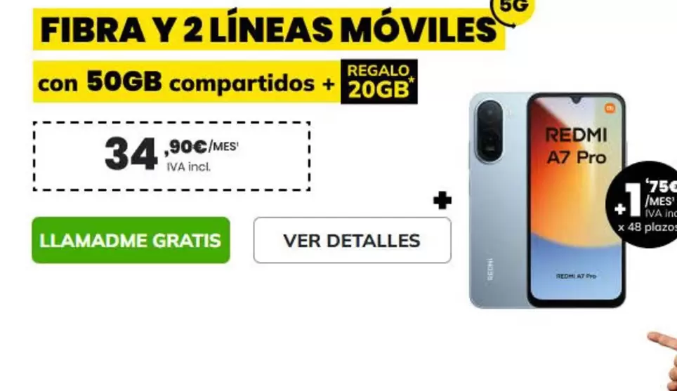 Redmi - Fibra Y 2 Líneas Móviles