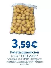Patata Guarnición Origen: España