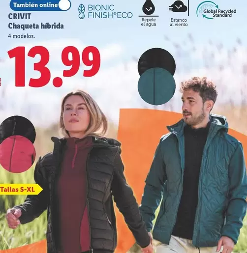 Crivit - Chaqueta Hibrida