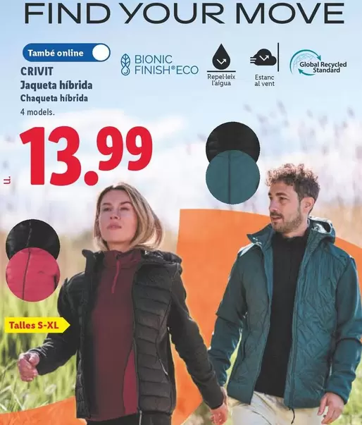 Crivit - Chaqueta Hibrida