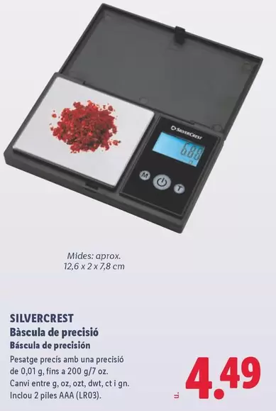SilverCrest - Bascula De Precision