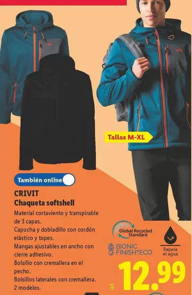Crivit - Chaqueta Softshell