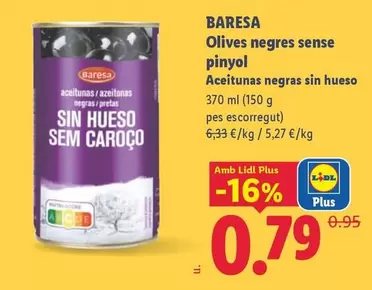 Baresa - Aceitunas Negras Sin Hueso