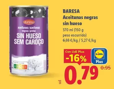 Baresa - Aceitunas Negras Sin Hueso