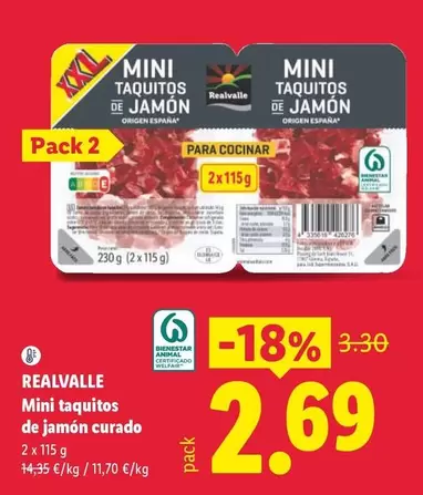 Realvalle - Mini Taquitos De Jamon Curado
