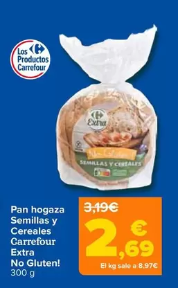 Carrefour Extra - Pan Hogaza Semillas Y Cereales No Gluten!