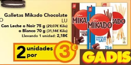 Lu - Galletas Mikado Chocolate