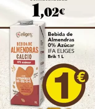 Ifa Eliges - Bebida De Almendras 0% Azucar