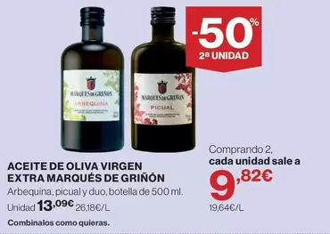 El Corte Inglés - Aceite De Oliva Virgen Extra Marqués De Griñon
