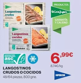Hipercor - Langostinos Crudos O Cocidos